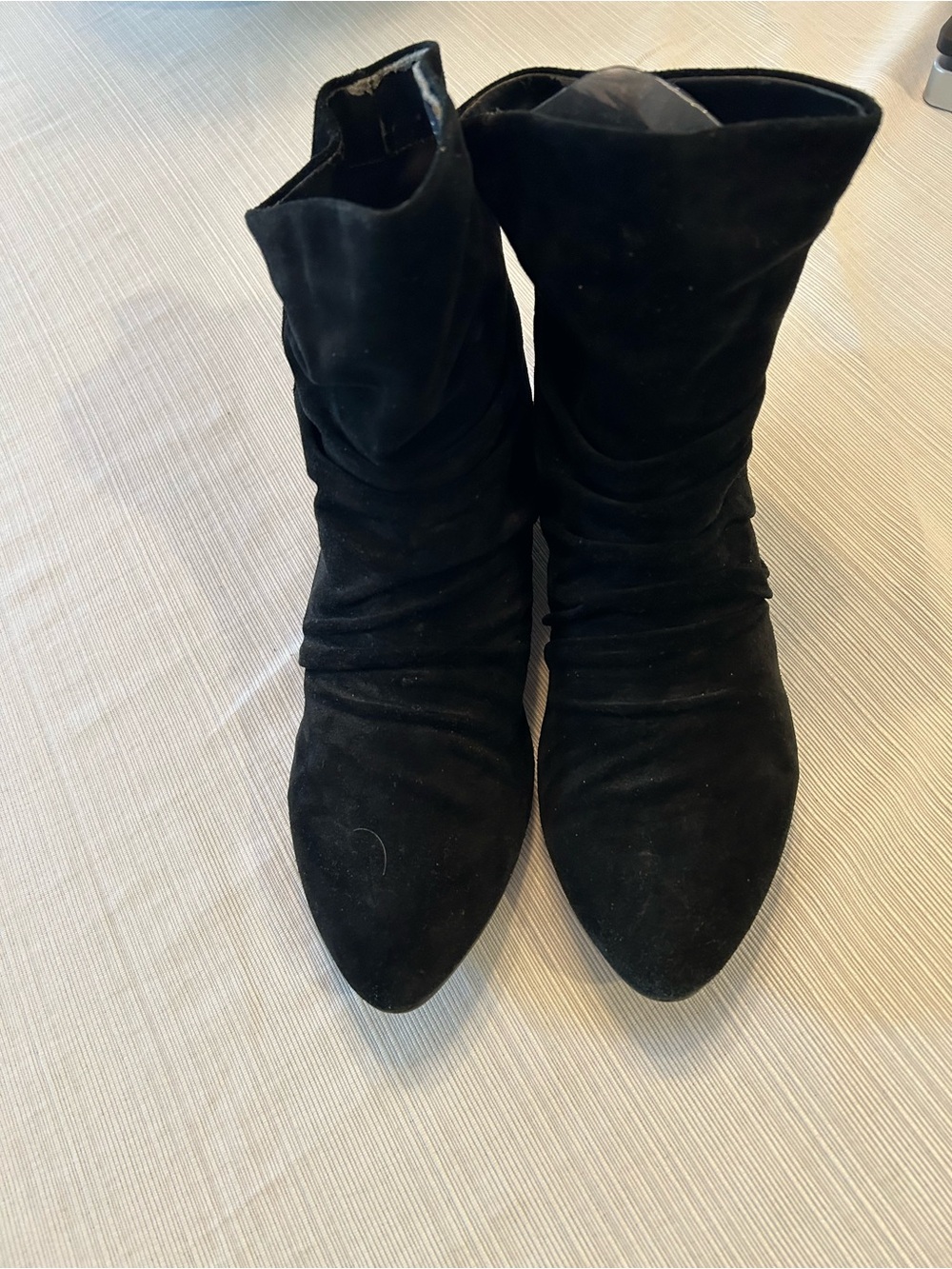 Women’s Nine West Black Suede Pointed-Toe Ankle Boots